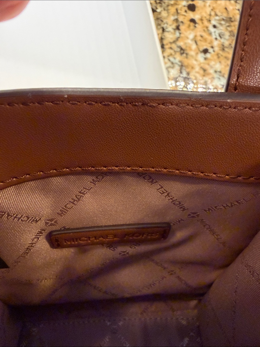 Michael Kors Brown/Maple Signature Mini Tote with Gold Hardware - Picture 9 of 13